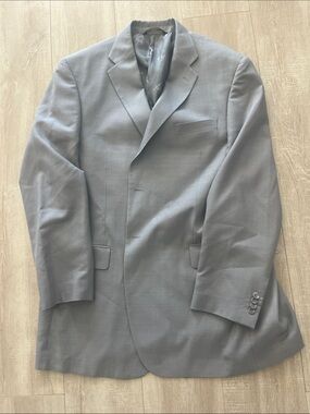 Men's Light Gray Single-Breasted Sport Coat